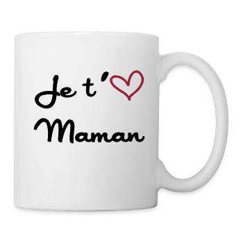 Je t'aime Maman - Mug blanc - blanc - Droite