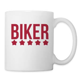 Biker / Motorcyclist / Motorbike / Motorcycle Moto - Mug blanc - blanc - Droite