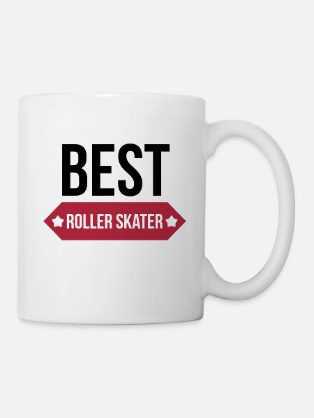 Inlineskaten / Rollschuhlaufen / Roller Skating - Tasse - Weiß