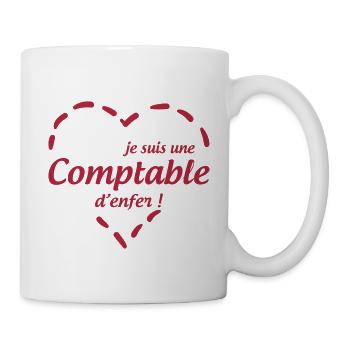 comptable / comptabilité / argent / Finance / Euro - Mug blanc - blanc - Droite