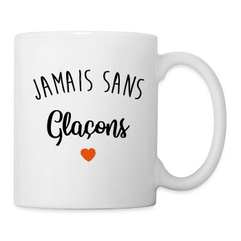 never without ice cubes - Mug - white - Right