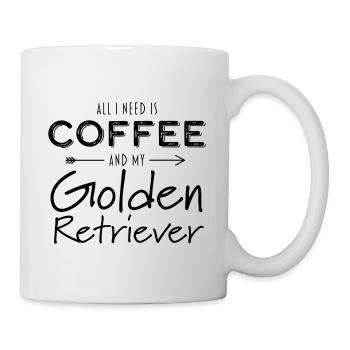 Café pour chien Golden Retriever - Mug blanc - blanc - Droite