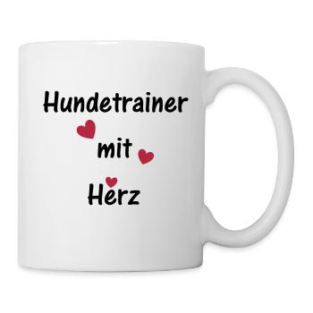 Hundetrainer mit Herz - Tasse - Weiß - Rechts