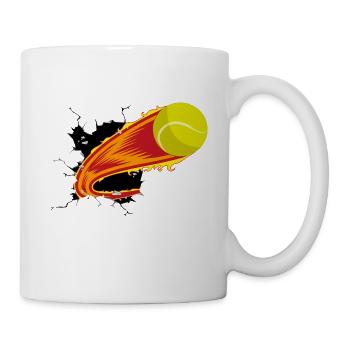 Tennis Tennis Ball Hobby Fire Breakthrough - Mug - white - Right