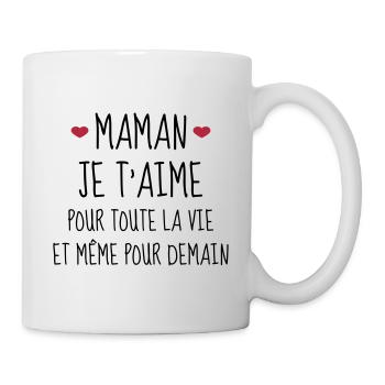 Maman je t'aime - Mère - Bébé - Naissance - Amour - Mug blanc - blanc - Droite