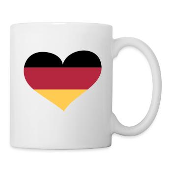 Deutschland Herz; Heart Germany - Mug blanc - blanc - Droite