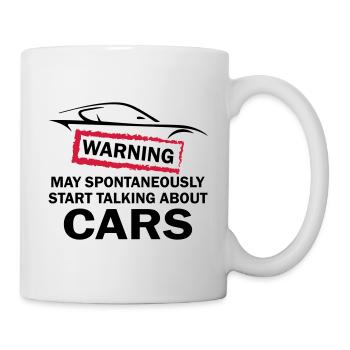Commencer à parler de voitures - Mug blanc - blanc - Droite