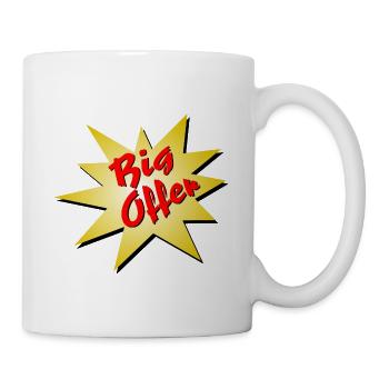 Offer / Angebot / Big Offer - Tasse - Weiß - Rechts