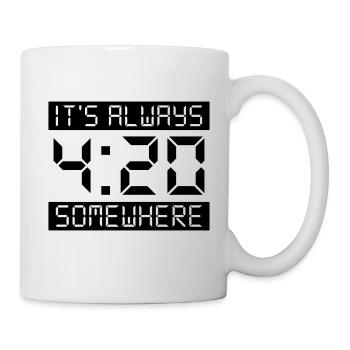 IT'S ALWAYS 4:20 SOMEWHERE - Mug blanc - blanc - Droite