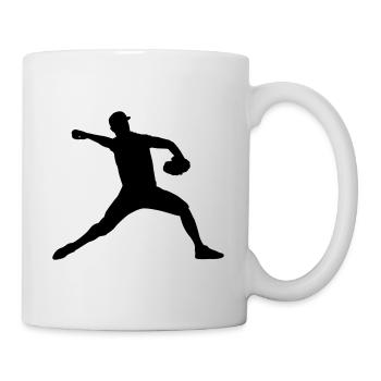 Baseball Spieler - Tasse - Weiß - Rechts