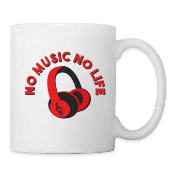 NO MUSIC NO LIFE - Mug blanc - blanc - Droite