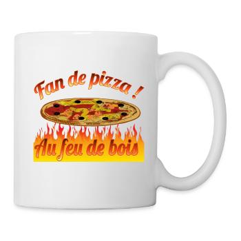 Fan de pizza - Mug blanc - blanc - Droite