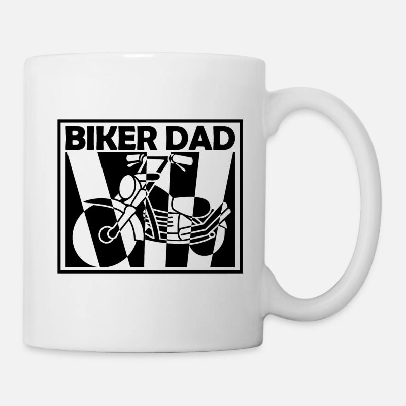 BIKER DAD - Mug blanc - blanc