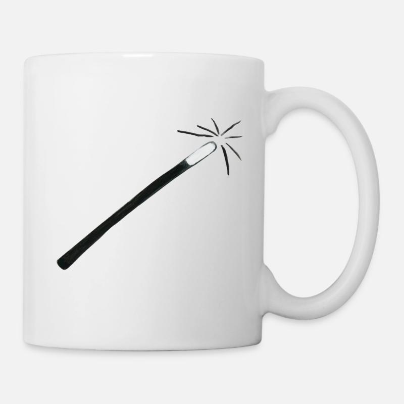 baguette magique de magicien - Mug blanc - blanc