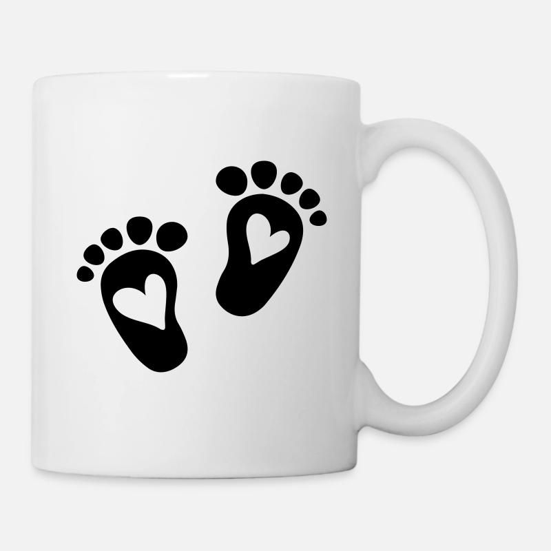 Pieds de bébé - Mug blanc - blanc