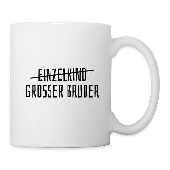 Einzelkind Großer Bruder Geschwister - Tasse - Weiß - Rechts
