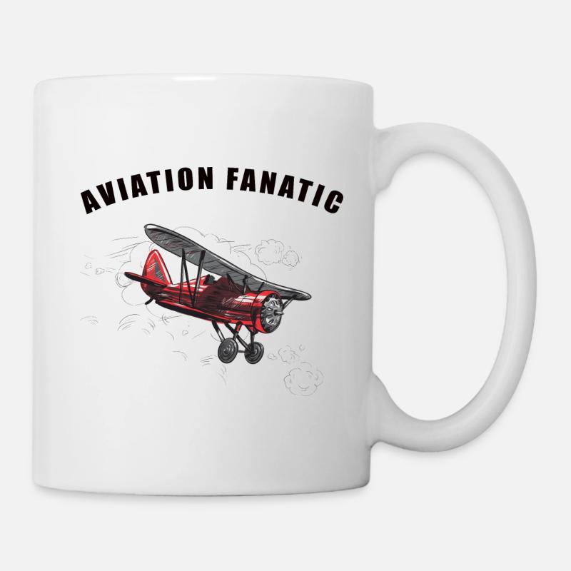 Aviation fanatic - Mug blanc - blanc
