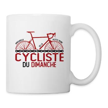 cycliste du dimanche T-shirt humour vélo - Mug blanc - blanc - Droite