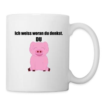 Du Schwein - Tasse - Weiß - Rechts