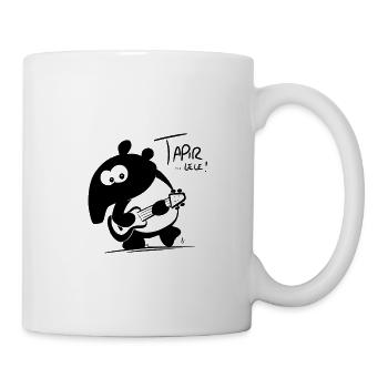 Musikalischer Schabrackentapir Tapir mit Ukulele - Tasse - Weiß - Rechts