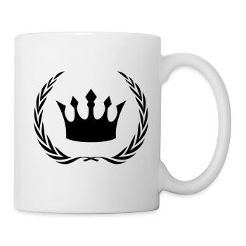 crown wreath icon - Mug - white - Right