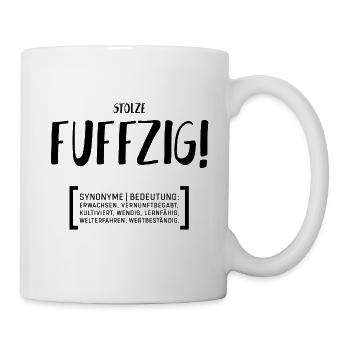Stolze Fuffzig Fünfzigster Geburtstag 50 Geschenk - Tasse - Weiß - Rechts