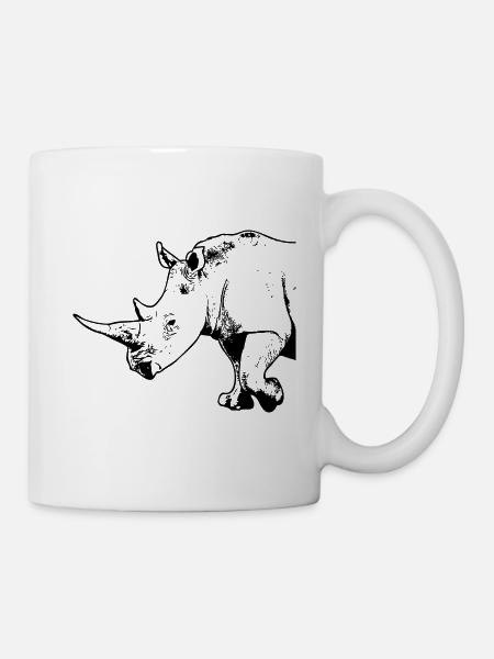 Rhino - Nashorn - Tasse - Weiß