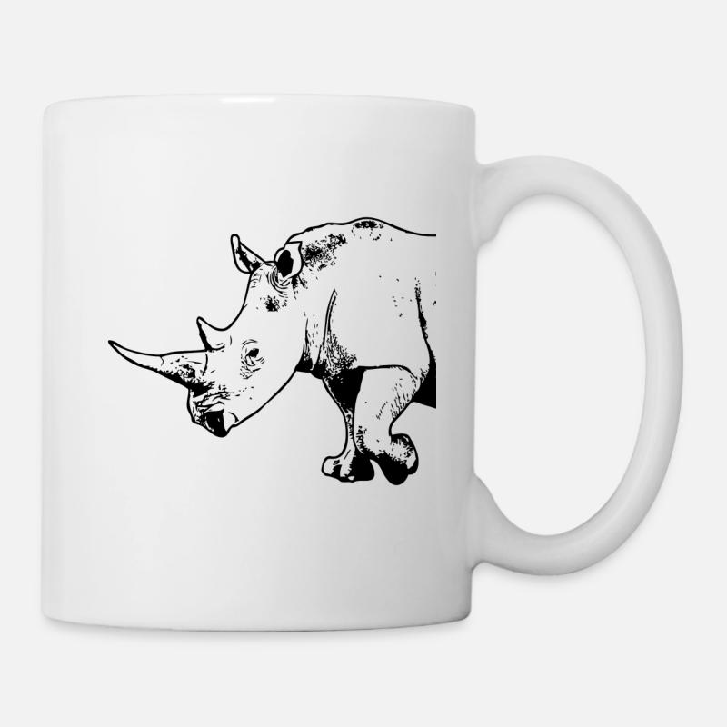 Rhino - Nashorn - Tasse - Weiß
