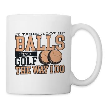 Lustiges Golf Golfer Golfspieler Geschenkidee - Tasse - Weiß - Rechts