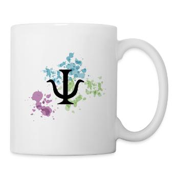Psychologie Zeichen Wasserfarbe Watercolor Kleckse - Tasse - Weiß - Rechts