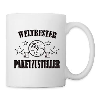 Paketzusteller Paketbote Postbote - Tasse - Weiß - Rechts