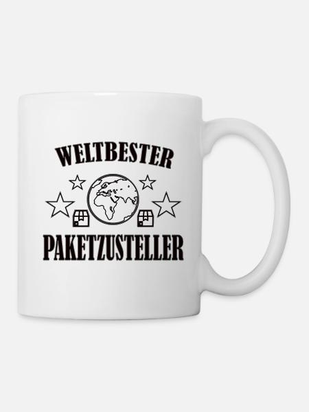 Parcel delivery parcel messenger postman - Mug - white