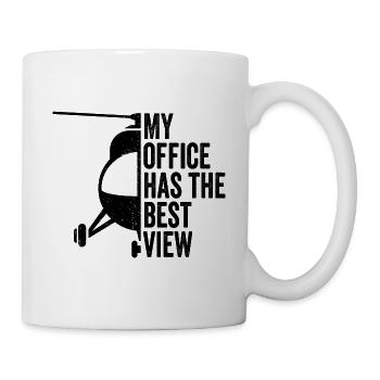 Hubschrauber Pilot - Büro Beste Aussicht Cockpit - Tasse - Weiß - Rechts
