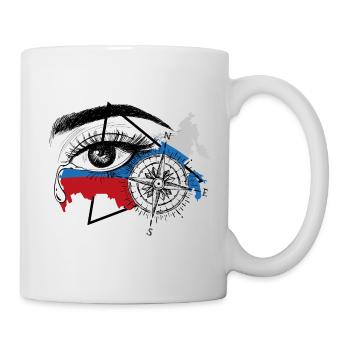 Russische Heimat, nicht vergessen wo man herkommt - Tasse - Weiß - Rechts