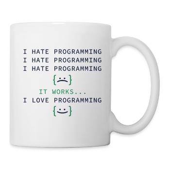 Ich hasse Programmierung - Tasse - Weiß - Rechts