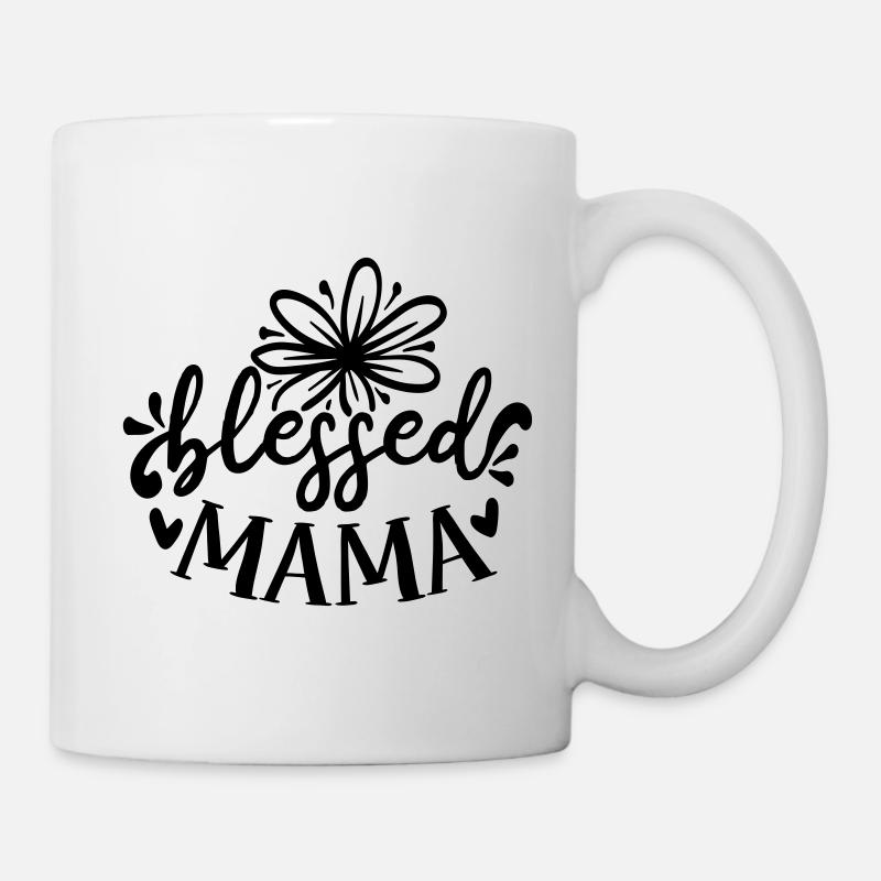 blessed mama - Mug - white