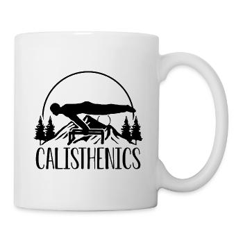 calisthenics body weight dips chin-up calisthenic - Mug - white - Right