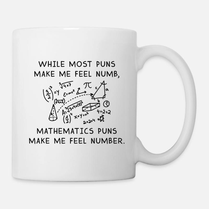 Mathematics Puns - Mug - white