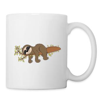 Faultier Hab Verstanden Mir egal Faultierspruch - Tasse - Weiß - Rechts
