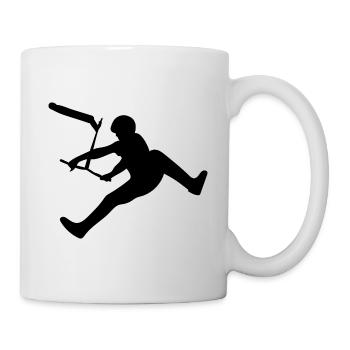 Stuntscooter Scooter Tretroller - Tasse - Weiß - Rechts