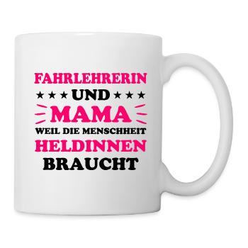 Fahrlehrerin Fahrschullehrerin Fun Spruch Geschenk - Tasse - Weiß - Rechts