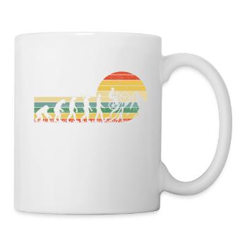 Evolution Mountain Biker Cycling Mountains Nature - Mug - white - Right