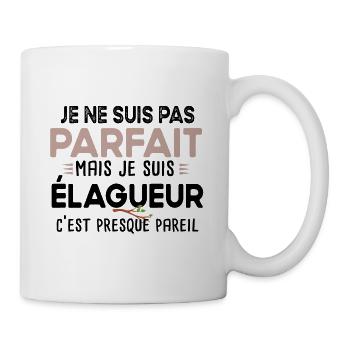 Élagueur Paysagiste Métier Charpentier Bûcheron - Mug blanc - blanc - Droite