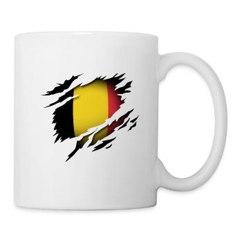 Belgien im Herzen - Tasse - Weiß - Rechts