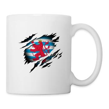 Le Luxembourg au cœur du drapeau civil - Mug blanc - blanc - Droite
