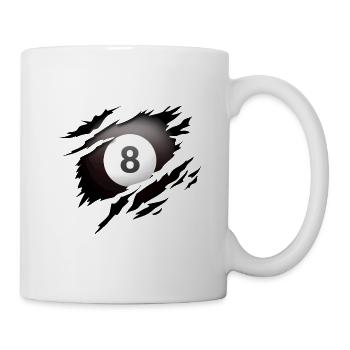 Pool Billard im Herzen - Tasse - Weiß - Rechts
