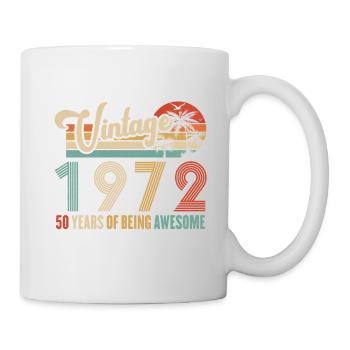 Vintage 1972 Anniversary 50 Years To Be Awesome - Mug - white - Right
