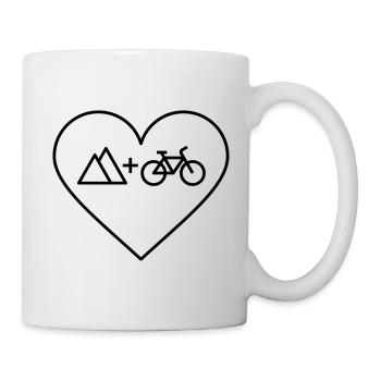 Ich liebe Radfahren, Gebirge Sport - Tasse - Weiß - Rechts