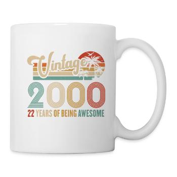 Vintage 2000 Anniversary 22 years to be Awesome - Mug - white - Right