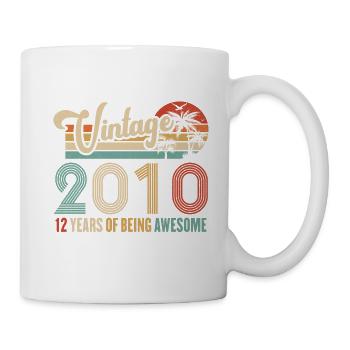 Vintage 2010 Anniversary 12 years to be Awesome - Mug - white - Right